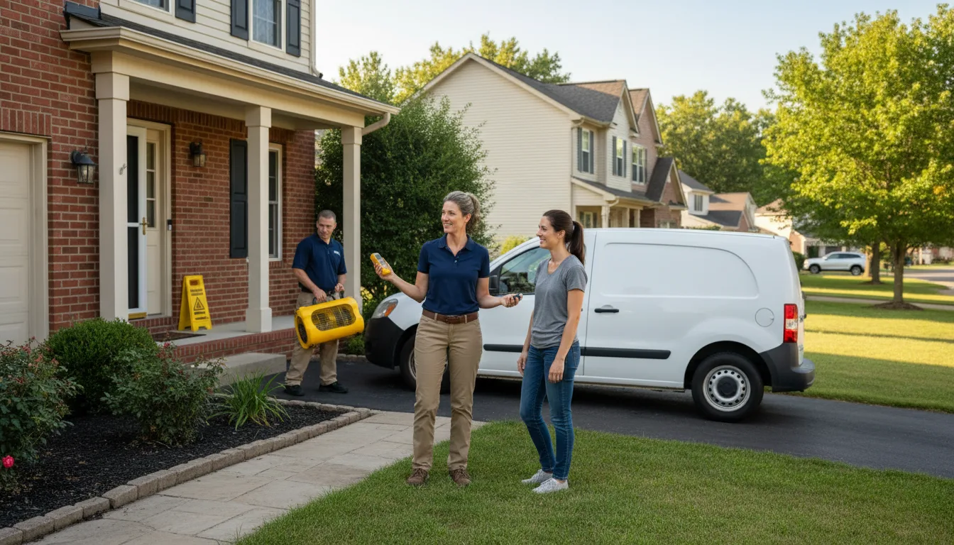 Residential water damage restoration in Laketon, IN
